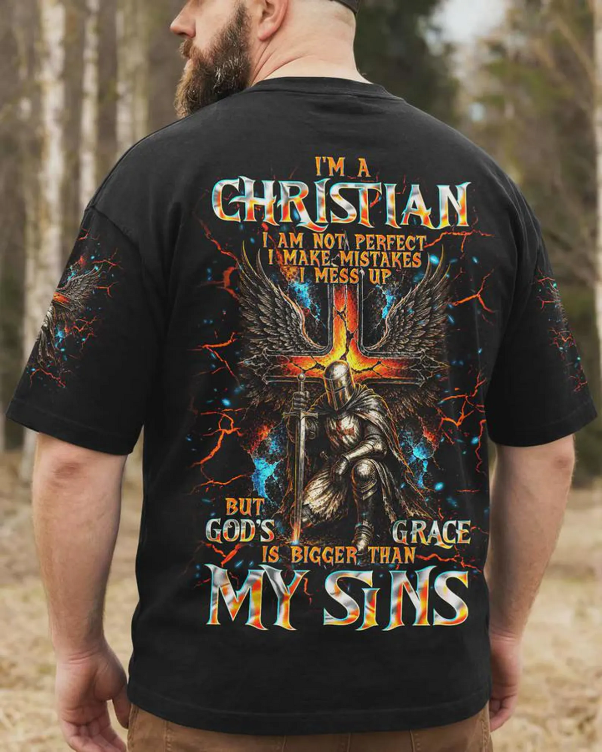 Jesus Christian Bless by All Over Printed T-shirt 5