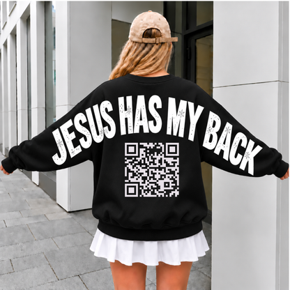 Jesus Has my Back Arm To arm Printed/ Hoodie / Sweatshirt