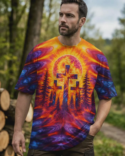Jesus Christian Rainbow All Over Printed T-shirt 2