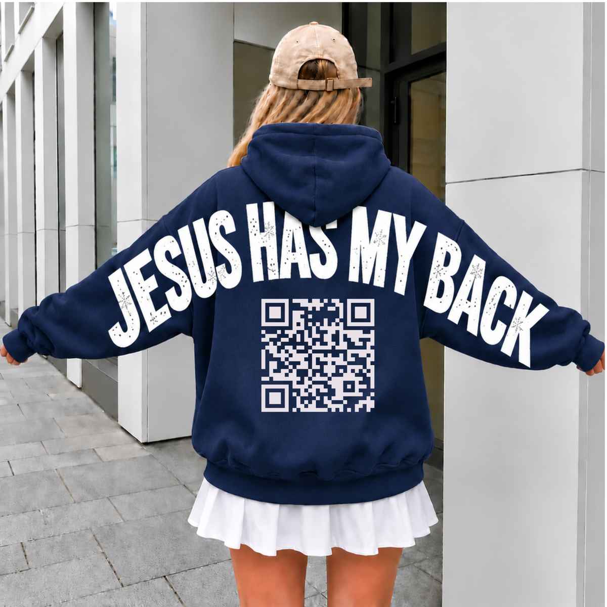 Jesus Has my Back Arm To arm Printed/ Hoodie / Sweatshirt
