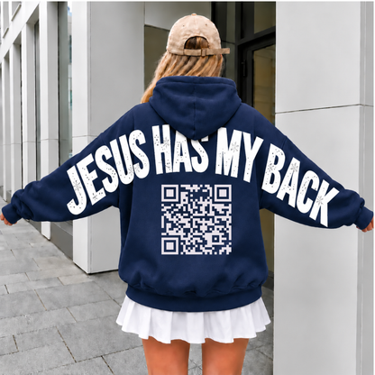 Jesus Has my Back Arm To arm Printed/ Hoodie / Sweatshirt