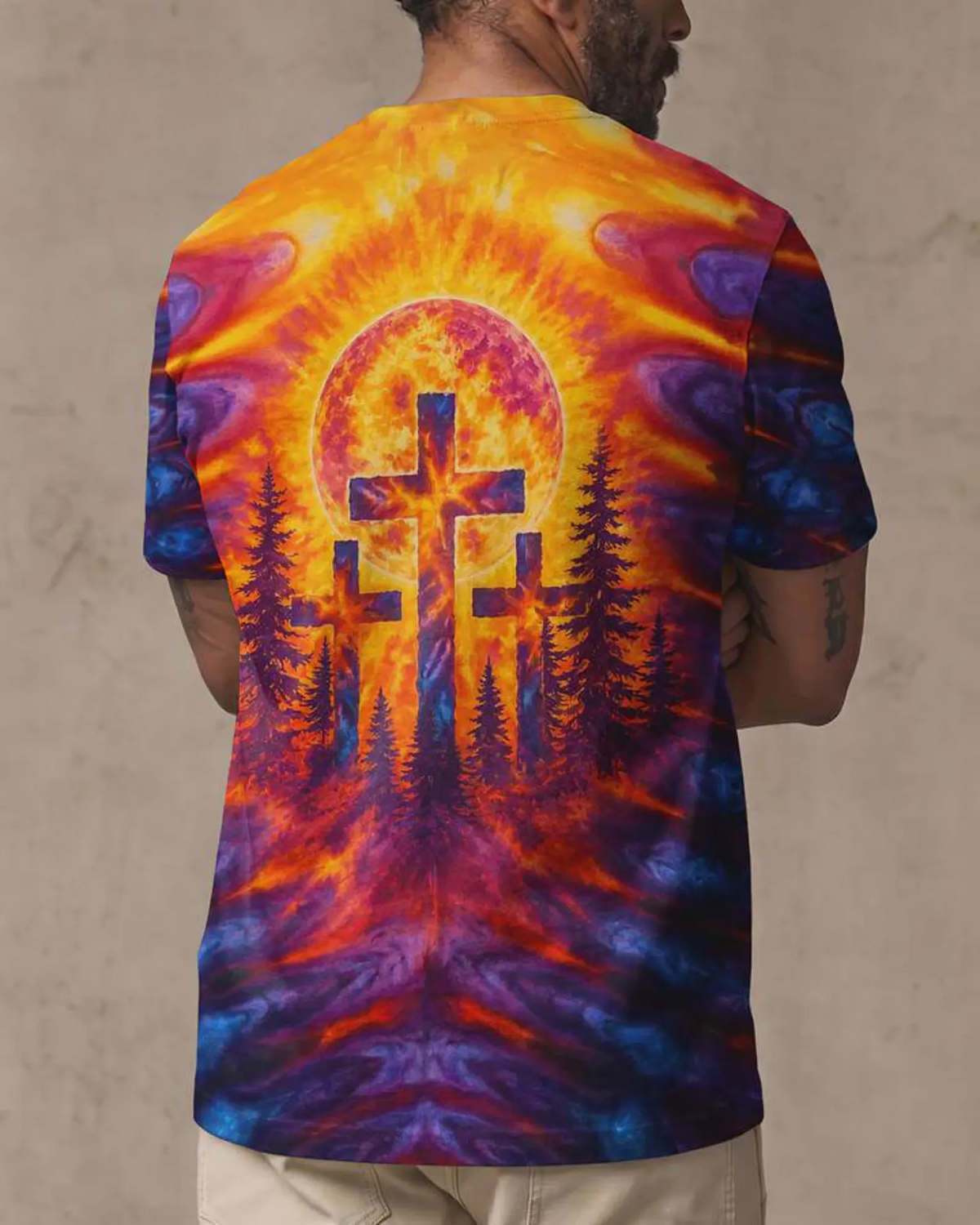 Jesus Christian Rainbow All Over Printed T-shirt 2