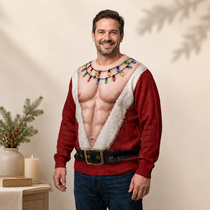 Custom Funny Santa Sweater- Personalized Birthday Gifts For Husband, Son, Grandson, Brother, Grandpa, Dad, Yourself
