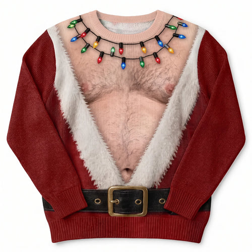 Custom Funny Santa Sweater- Personalized Birthday Gifts For Husband, Son, Grandson, Brother, Grandpa, Dad, Yourself