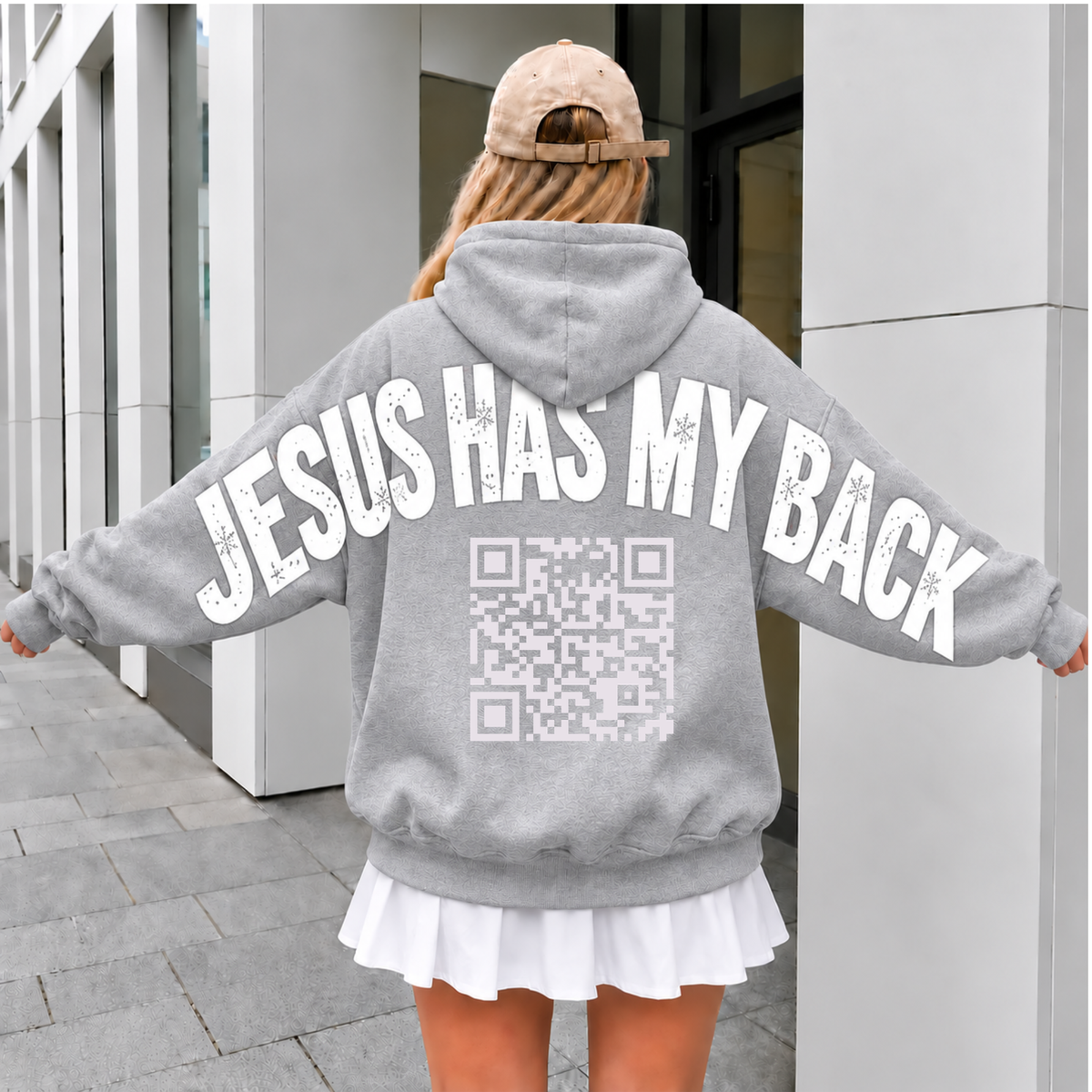 Jesus Has my Back Arm To arm Printed/ Hoodie / Sweatshirt