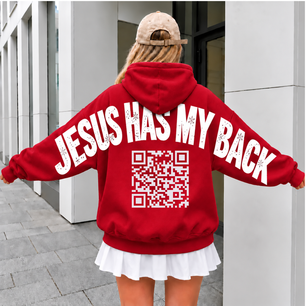 Jesus Has my Back Arm To arm Printed/ Hoodie / Sweatshirt
