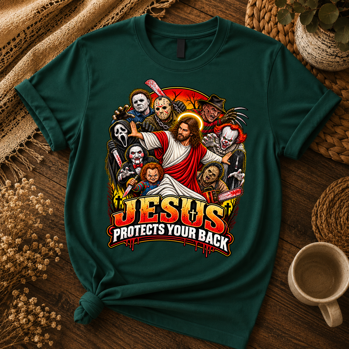 Jesus vs Horror 8 – Unisex Tshirt / Hoodie / Sweatshirt