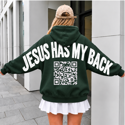 Jesus Has my Back Arm To arm Printed/ Hoodie / Sweatshirt