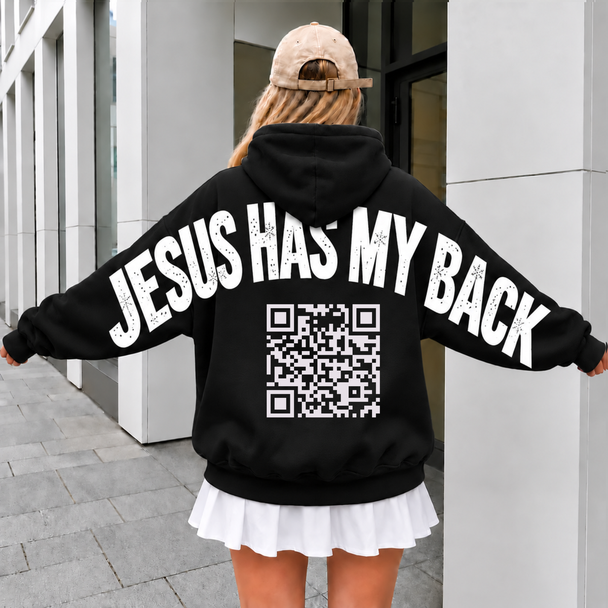 Jesus Has my Back Arm To arm Printed/ Hoodie / Sweatshirt