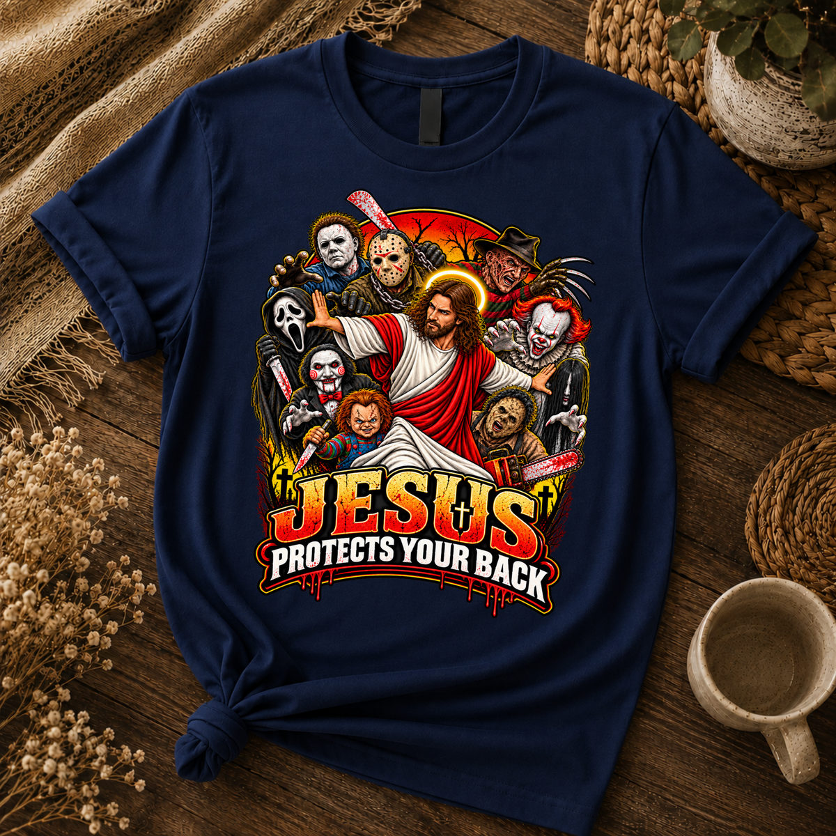 Jesus vs Horror 8 – Unisex Tshirt / Hoodie / Sweatshirt