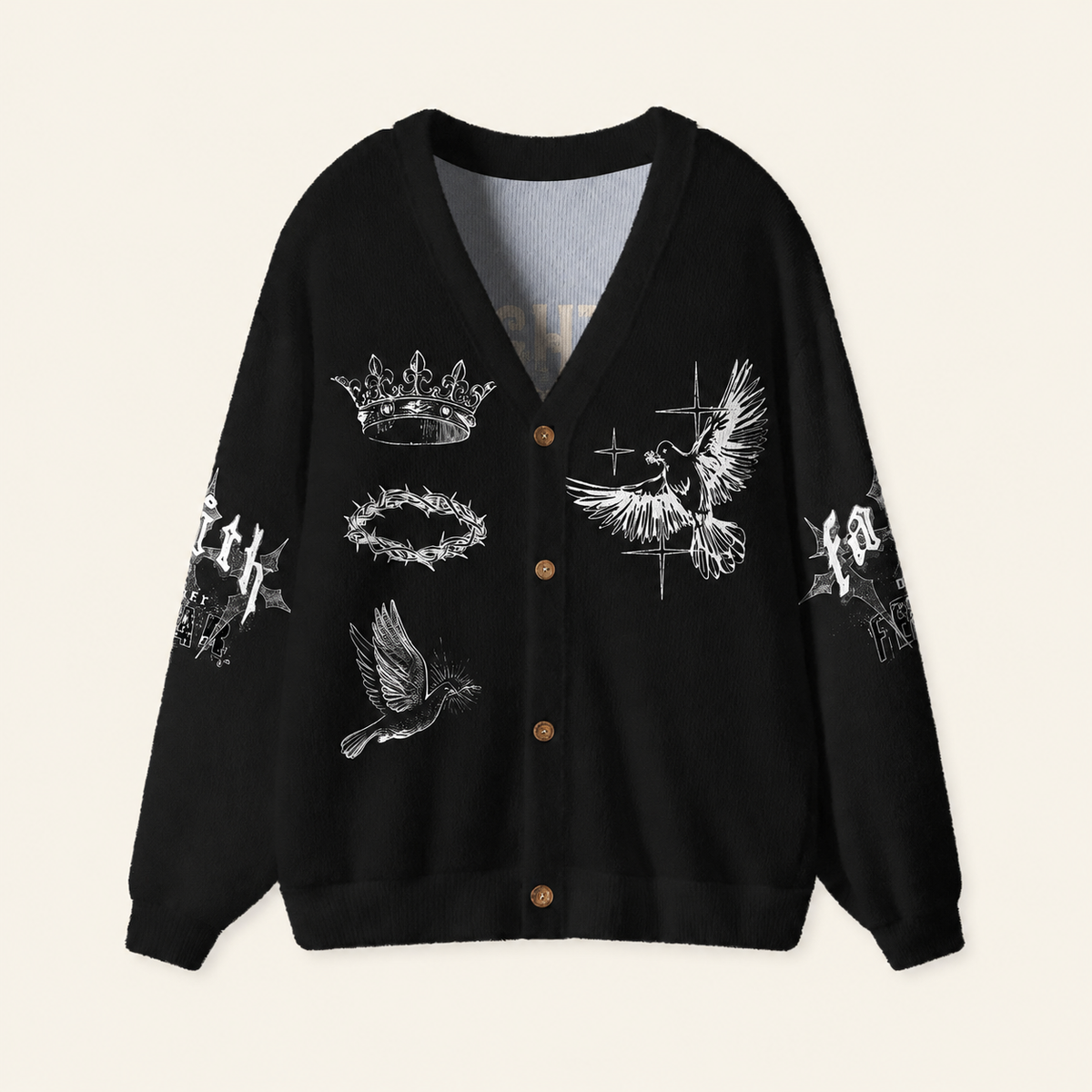 Faith Over Fear Christian Lightweight Cardigan