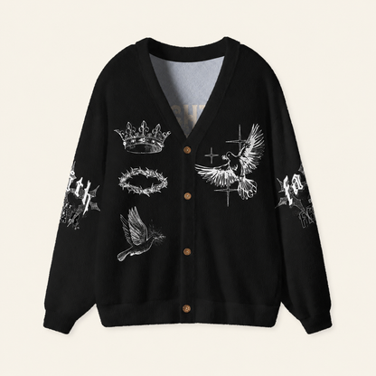 Faith Over Fear Christian Lightweight Cardigan