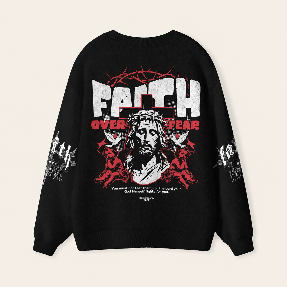 Faith Over Fear Christian Lightweight Cardigan