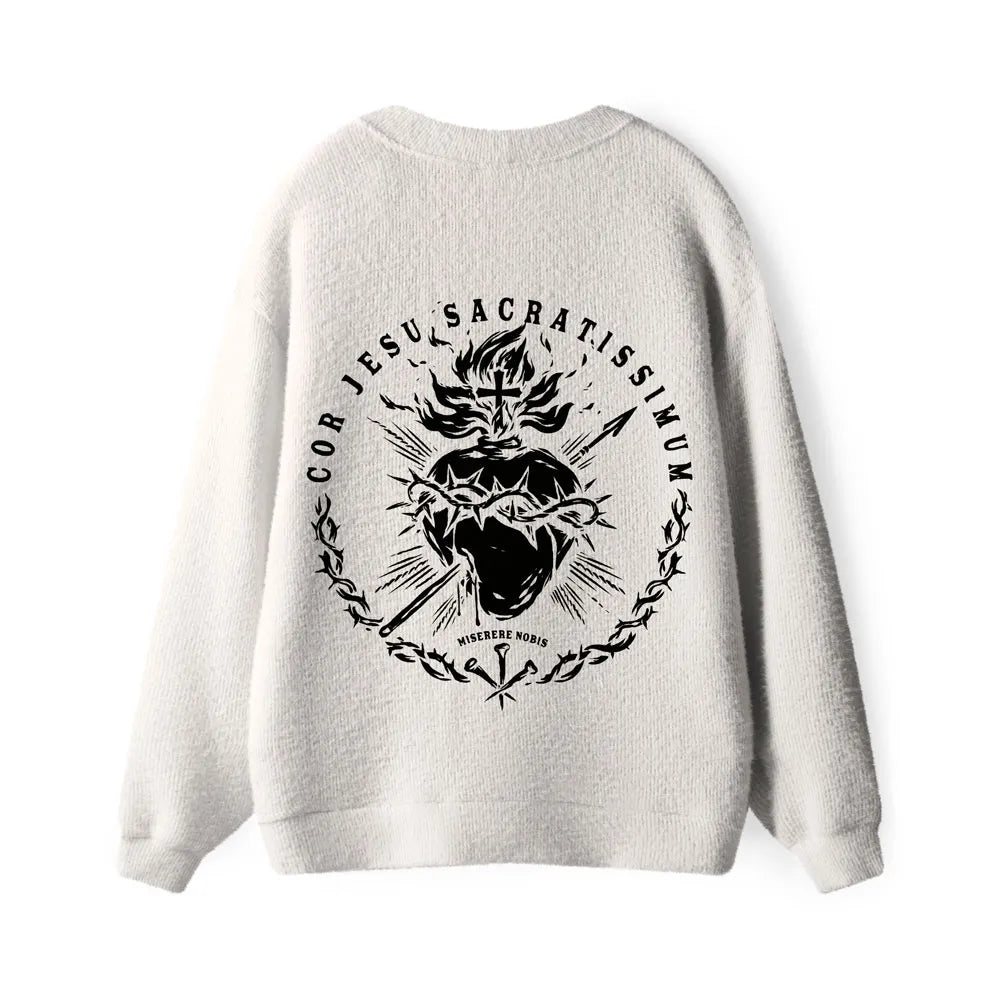 The Most Merciful Heart Of Jesus Christian Lightweight Cardigan