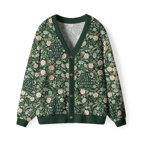 But Seek First His Kingdom Christian Lightweight Cardigan