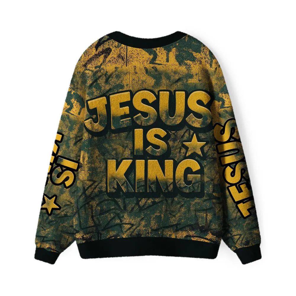 Jesus Is King Christian Lightweight Cardigan
