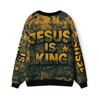 Jesus Is King Christian Lightweight Cardigan