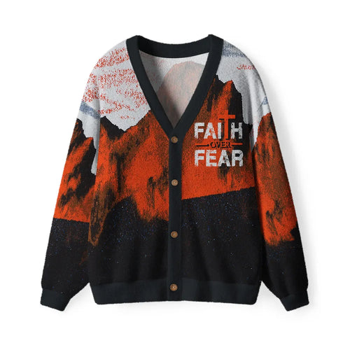 Faith Over Fear Christian Lightweight Cardigan