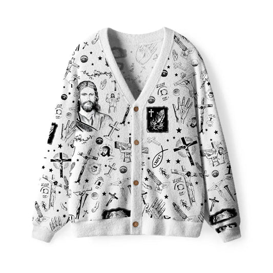 He died For Us Christian Lightweight Cardigan