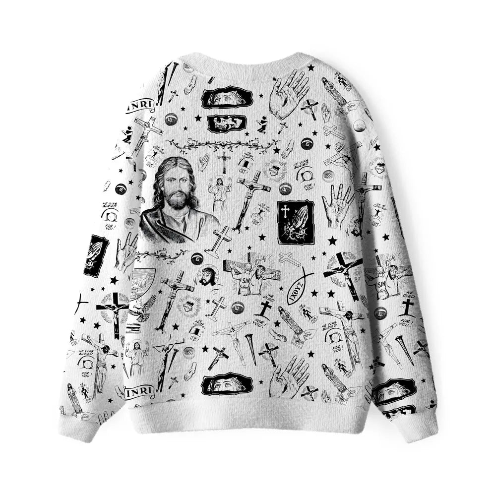 He died For Us Christian Lightweight Cardigan