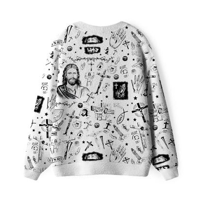 He died For Us Christian Lightweight Cardigan