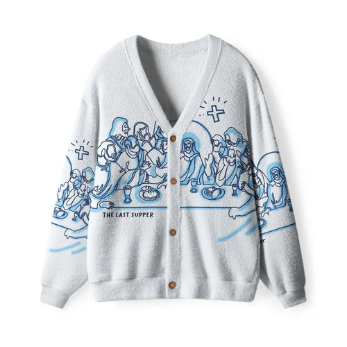 The Last Supper Christian Lightweight Cardigan