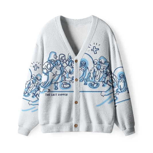 The Last Supper Christian Lightweight Cardigan