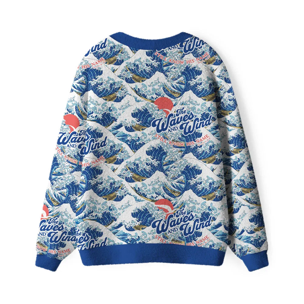 God Made The Waves And Wind Calm Down Christian Lightweight Cardigan