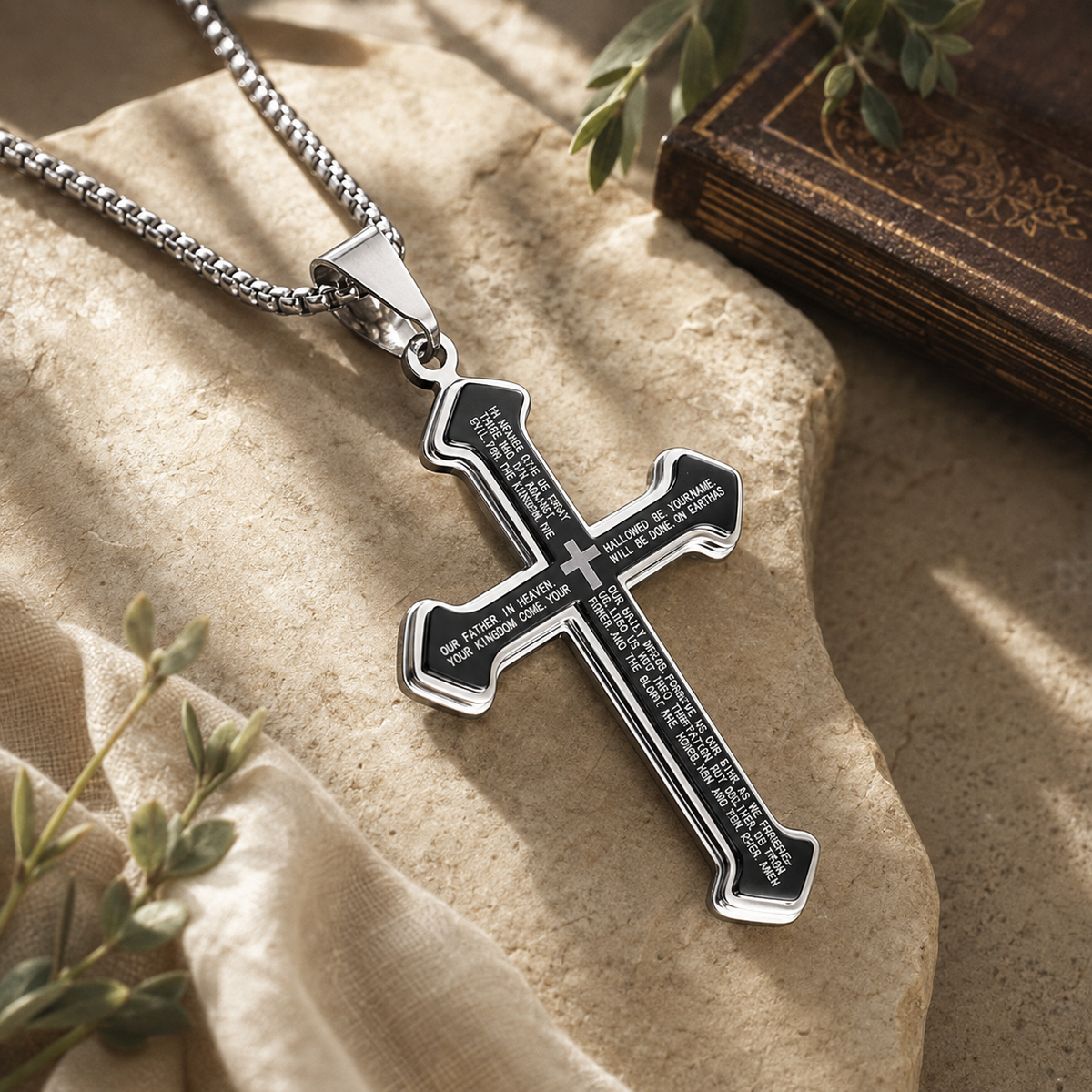 Scripture Cross Necklace: His Word for Daily Wear