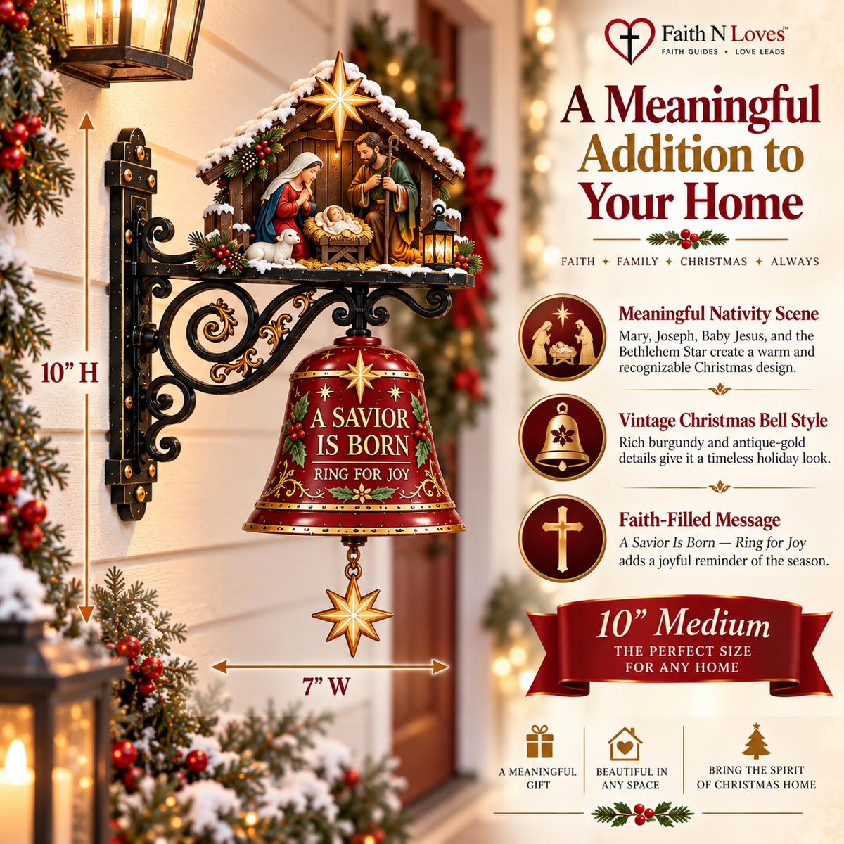 Jesus Nativity Christmas Door Bell