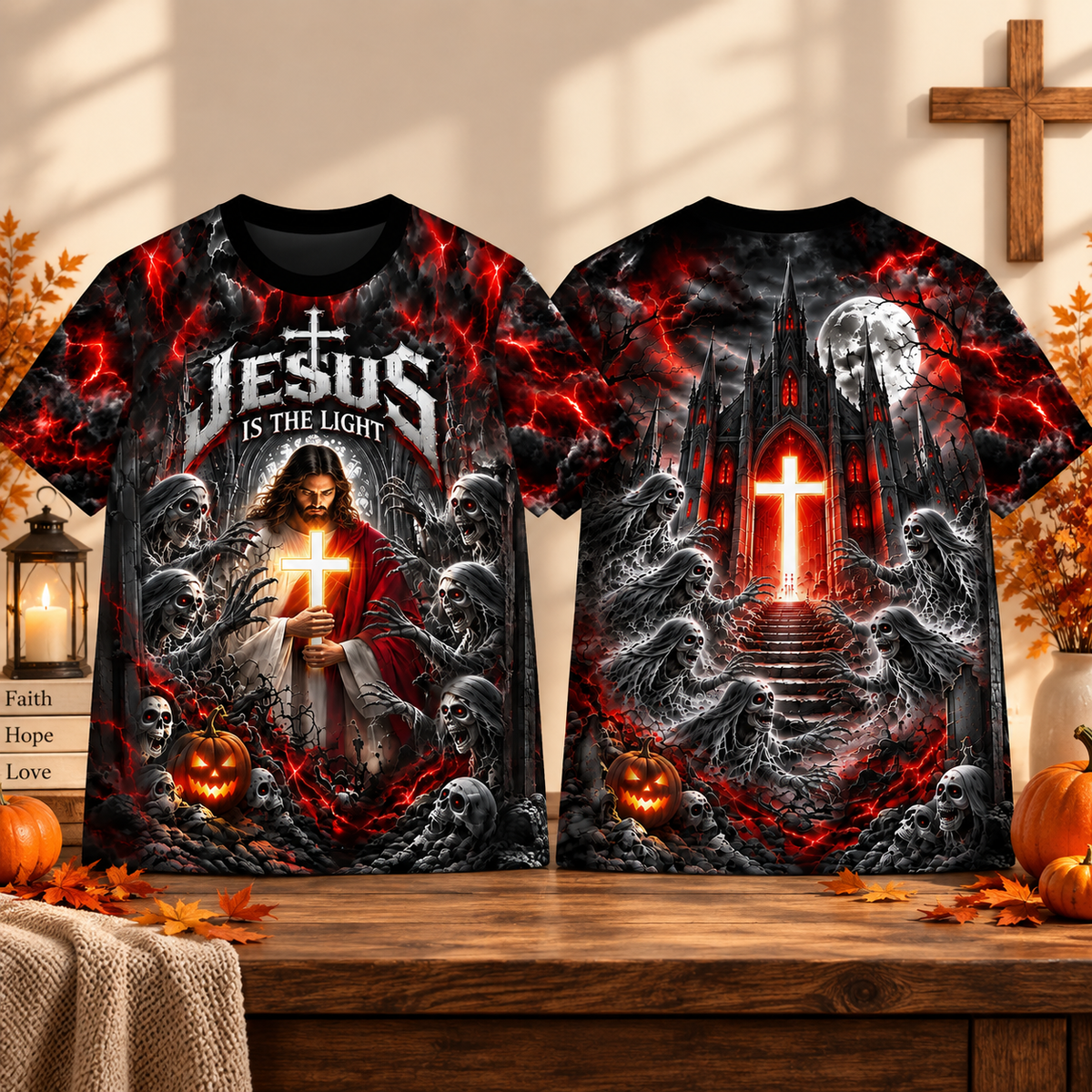 Jesus Halloween Faith Over Fear All Over Printed T-shirt