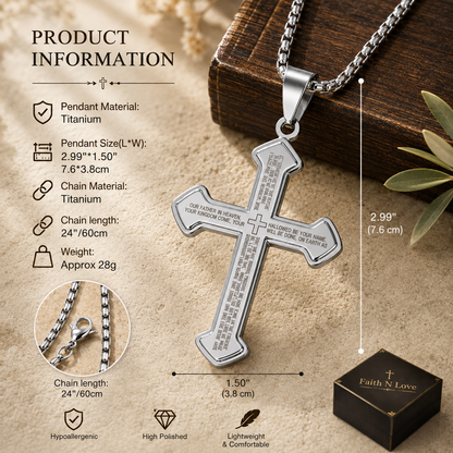 Scripture Cross Necklace: His Word for Daily Wear