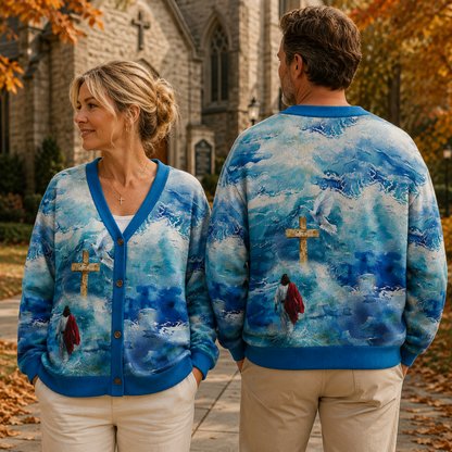Jesus Lead Us Christian Lightweight Cardigan