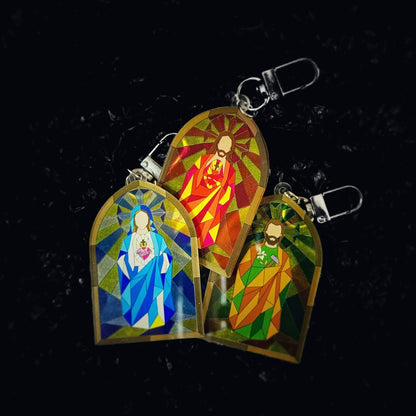 The Light Collection – Holy Family Stained Glass Keychains