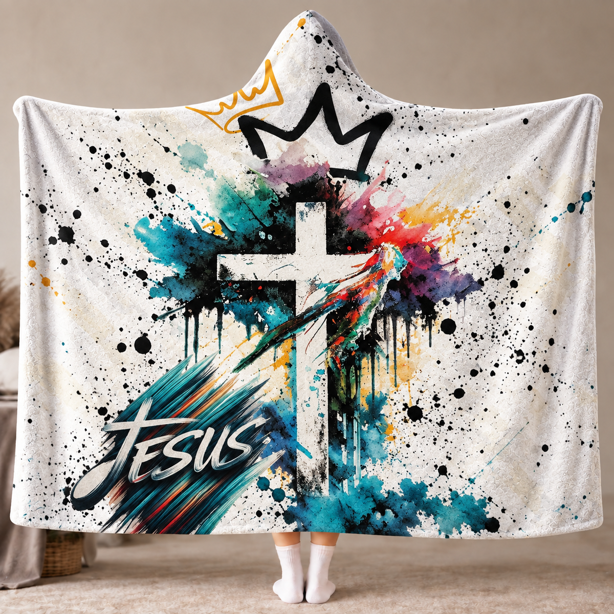 Jesus Christian Hoodie blanket 25