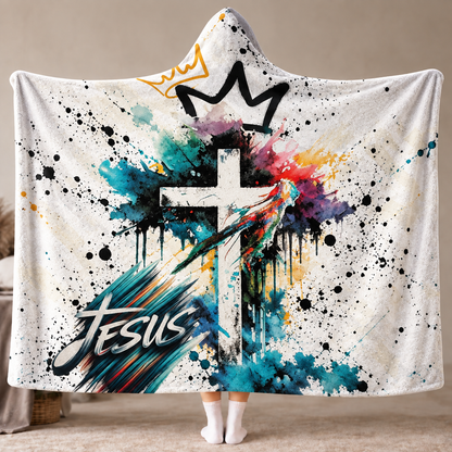 Jesus Christian Hoodie blanket 25