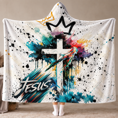 Jesus Christian Hoodie blanket 25
