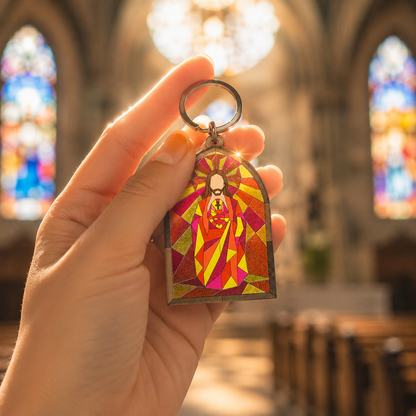 The Light Collection – Holy Family Stained Glass Keychains
