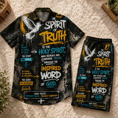 Jesus Spirit Black Patern Line Unisex Shirt N Pant Set