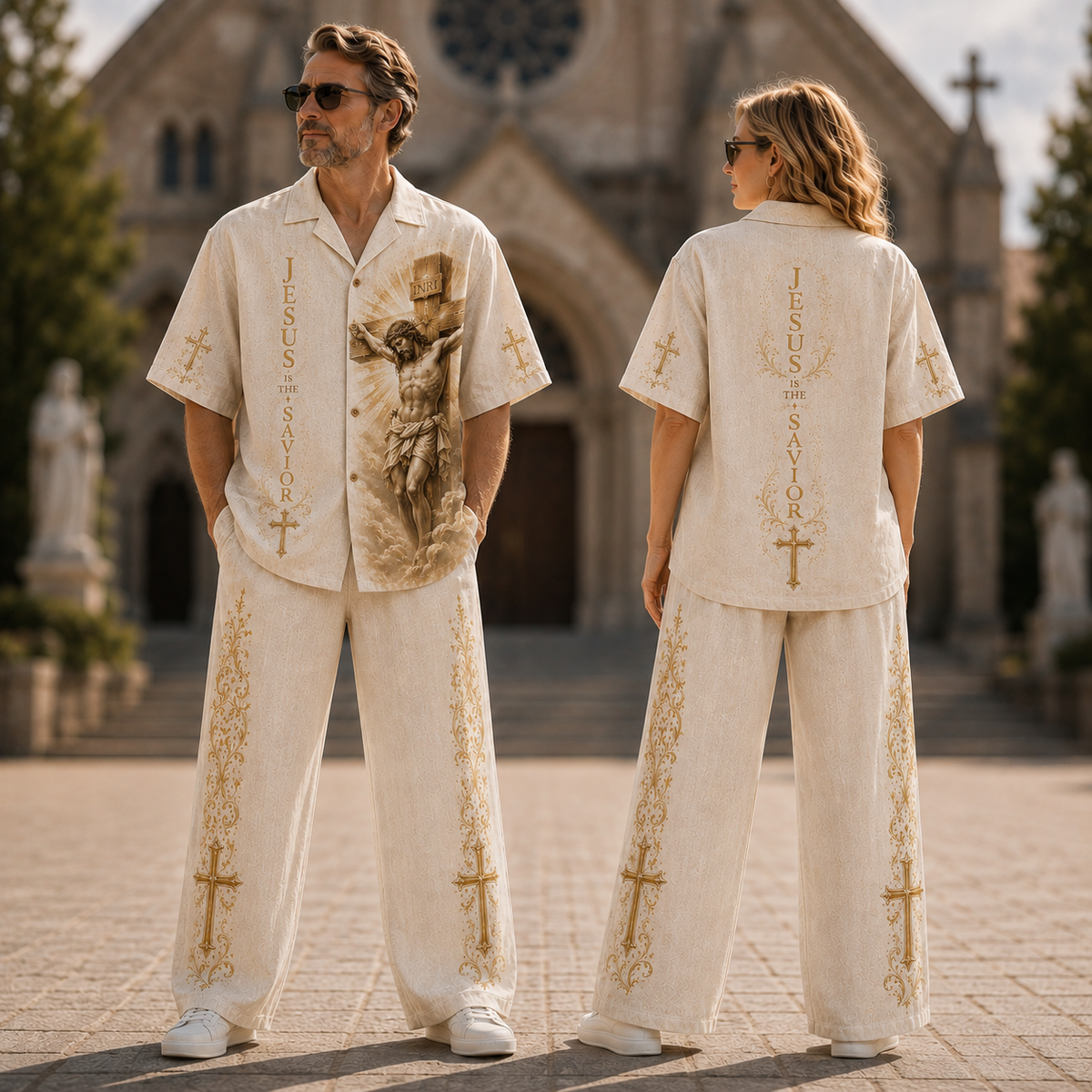 God Is The Savior Line Unisex Shirt N Pant Set