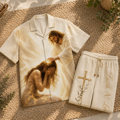 Healing Prayer Line Unisex Shirt N Pant Set
