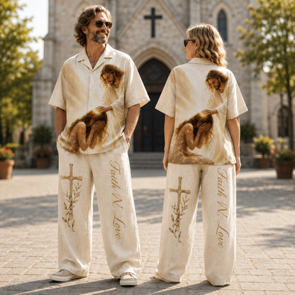 Healing Prayer Line Unisex Shirt N Pant Set
