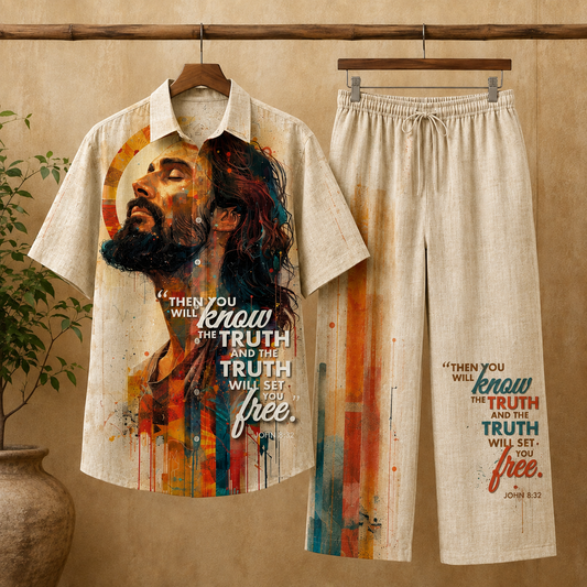 Jesus Know The True Line Unisex Shirt N Pant Set