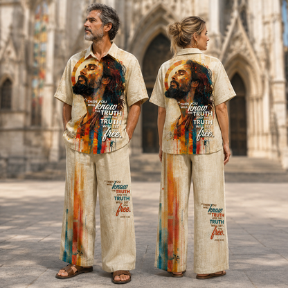 Jesus Know The True Line Unisex Shirt N Pant Set