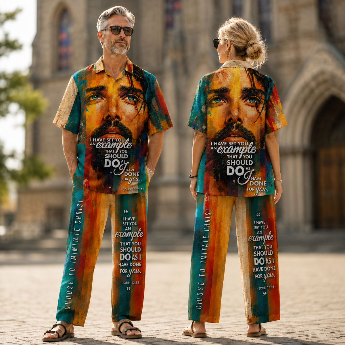 Choose Jesus Line Unisex Shirt N Pant Set
