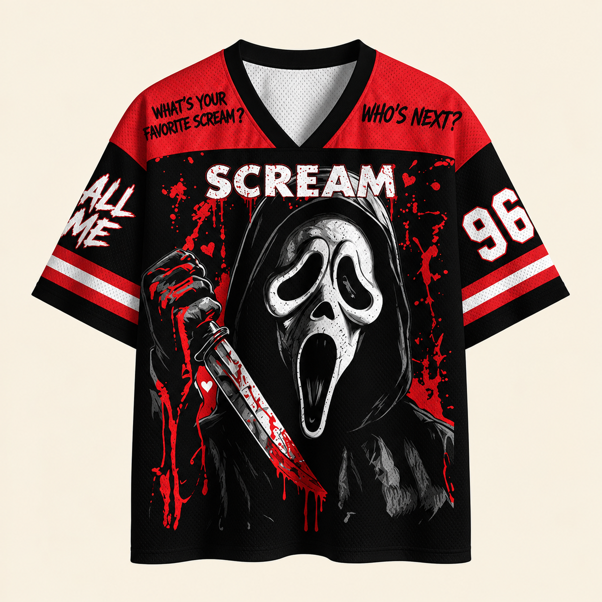 Horror Halloween Unisex Mesh Jersey 4