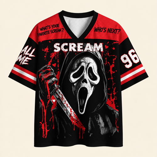 Horror Halloween Unisex Mesh Jersey 4