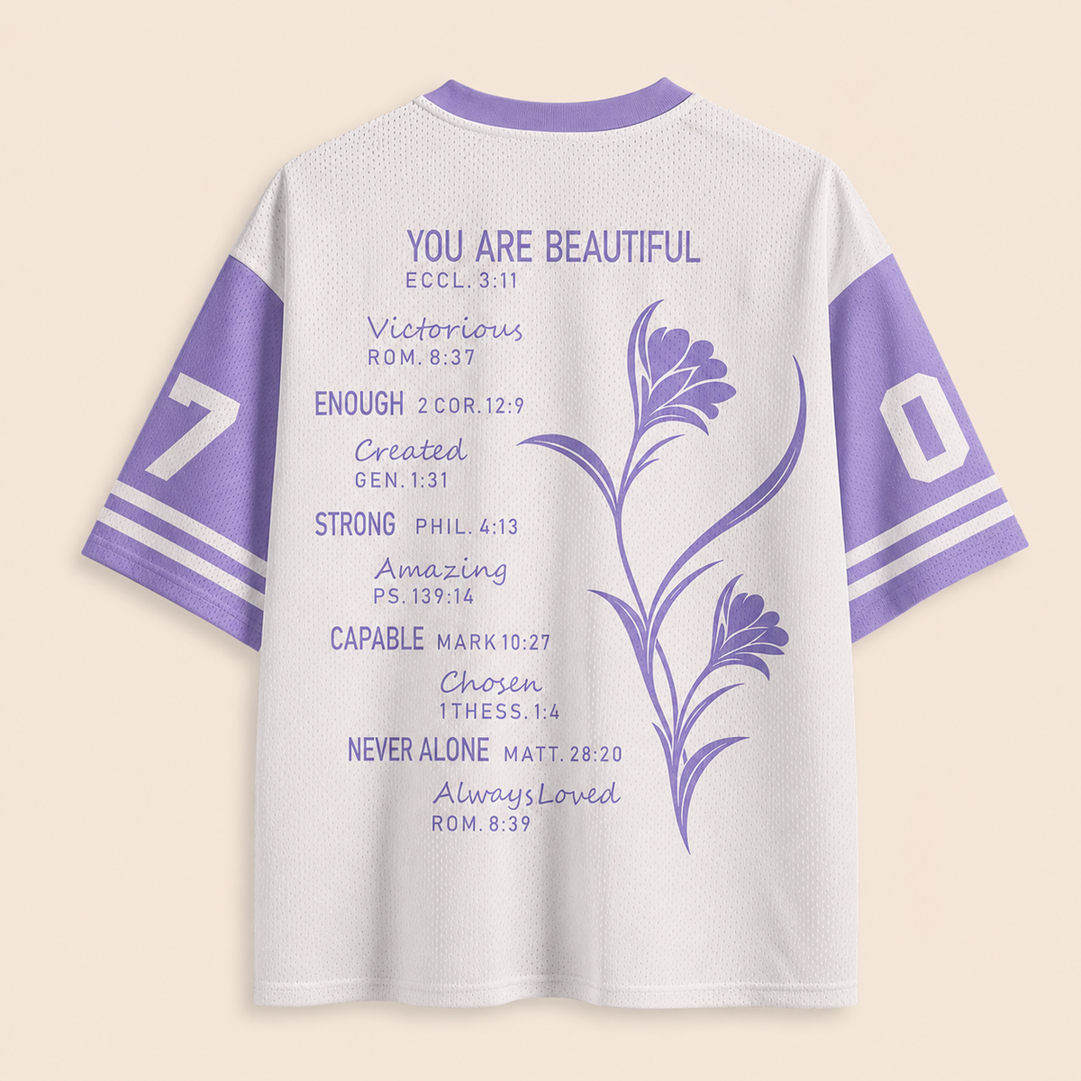 Created With Purpose Christian Unisex Mesh Jersey