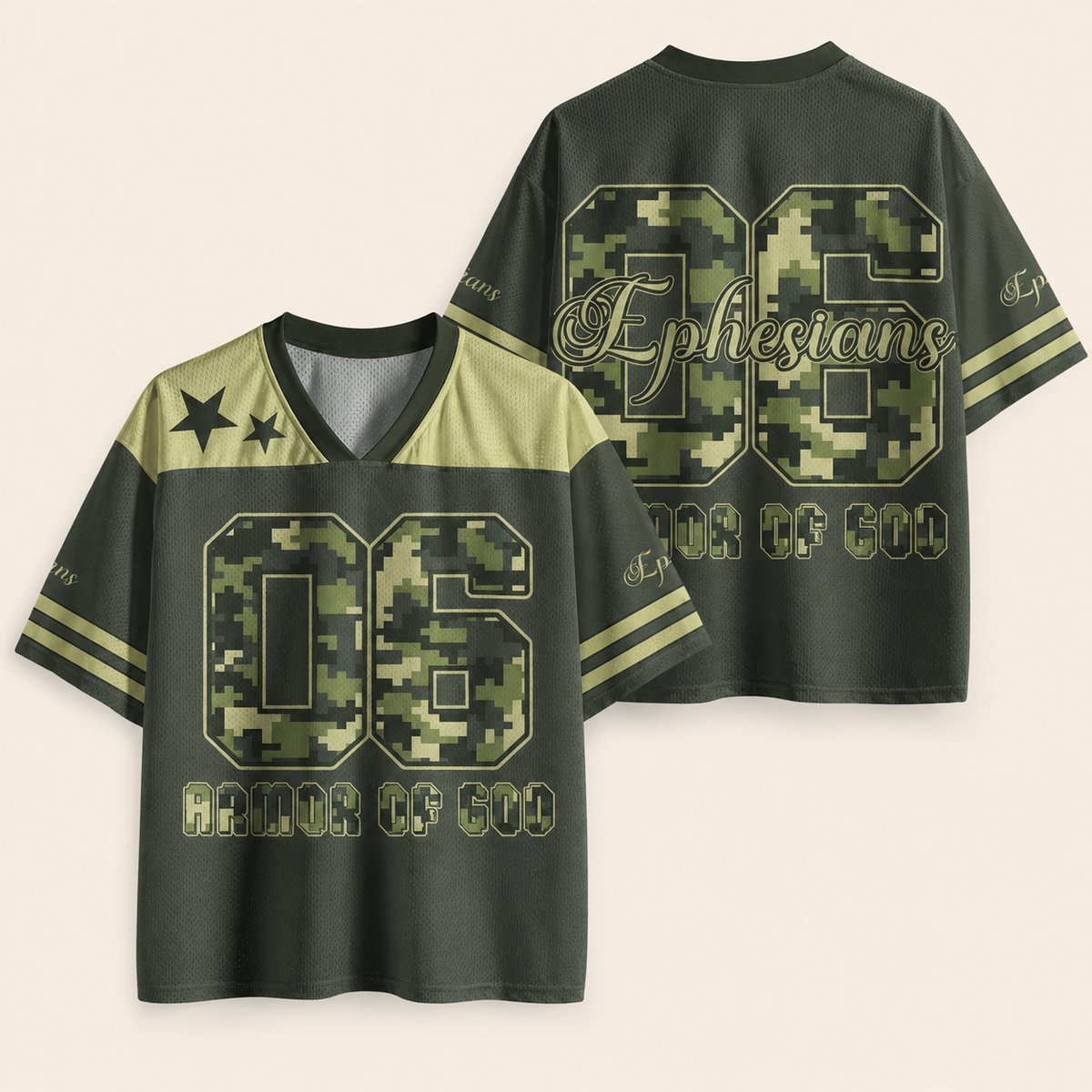 Armor Of God Christian Unisex Mesh Jersey