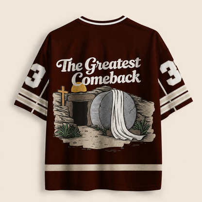 The Stone Was Rolled Away Christian Unisex Mesh Jersey